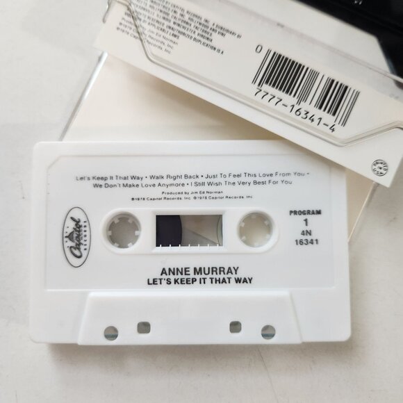 Anne Murray Lets Keep It That Way Cassette Tape Capitol Re-Issue 4N-16341 1978 - Picture 4 of 5